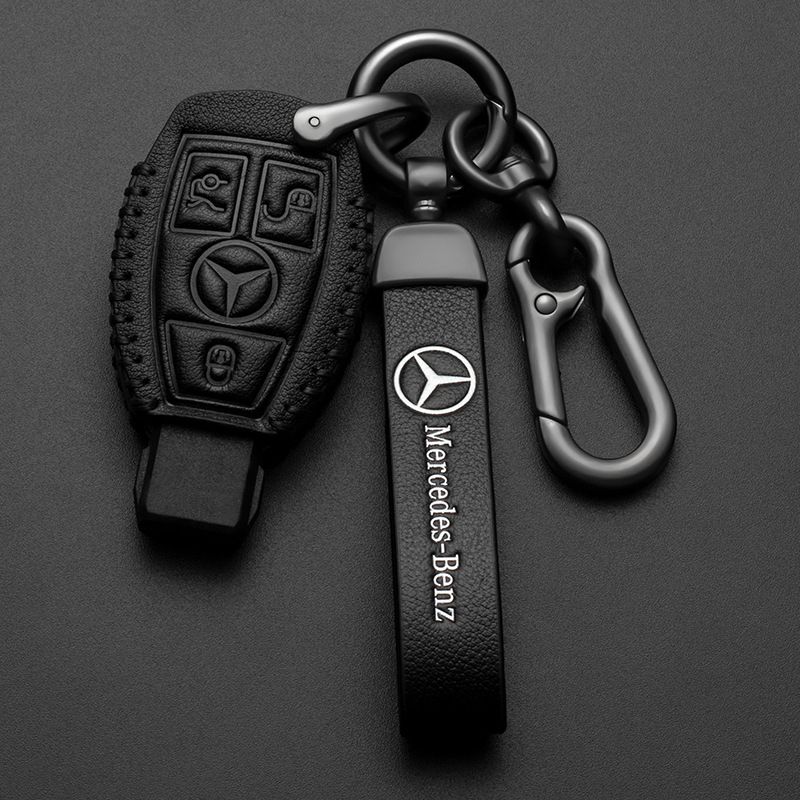 Κάλυμμα κλειδιού Mercedes-Benz, δέρμα αγελάδας, επιχειρηματικό στυλ, προσαρμόσιμο
