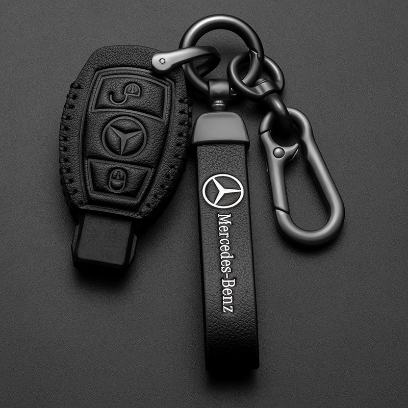 Κάλυμμα κλειδιού Mercedes-Benz, δέρμα αγελάδας, επιχειρηματικό στυλ, προσαρμόσιμο