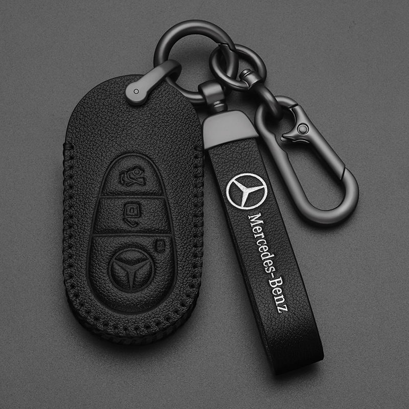 Κάλυμμα κλειδιού Mercedes-Benz, δέρμα αγελάδας, επιχειρηματικό στυλ, προσαρμόσιμο