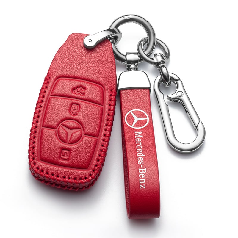 Κάλυμμα κλειδιού Mercedes-Benz, δέρμα αγελάδας, επιχειρηματικό στυλ, προσαρμόσιμο