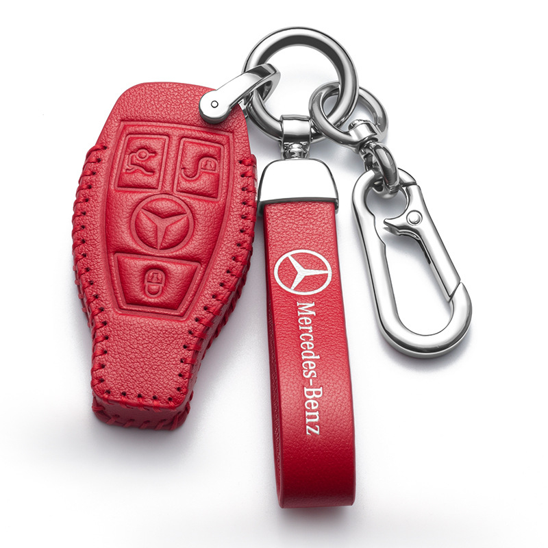 Κάλυμμα κλειδιού Mercedes-Benz, δέρμα αγελάδας, επιχειρηματικό στυλ, προσαρμόσιμο