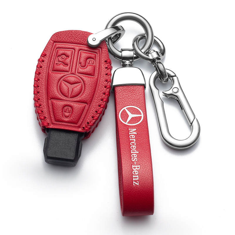 Κάλυμμα κλειδιού Mercedes-Benz, δέρμα αγελάδας, επιχειρηματικό στυλ, προσαρμόσιμο