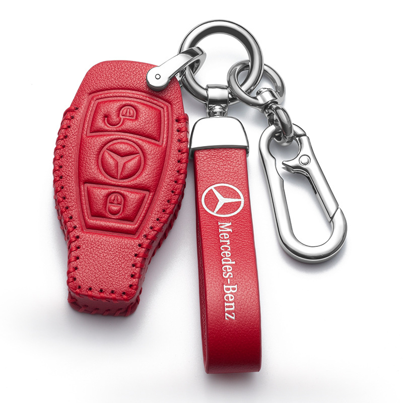 Κάλυμμα κλειδιού Mercedes-Benz, δέρμα αγελάδας, επιχειρηματικό στυλ, προσαρμόσιμο