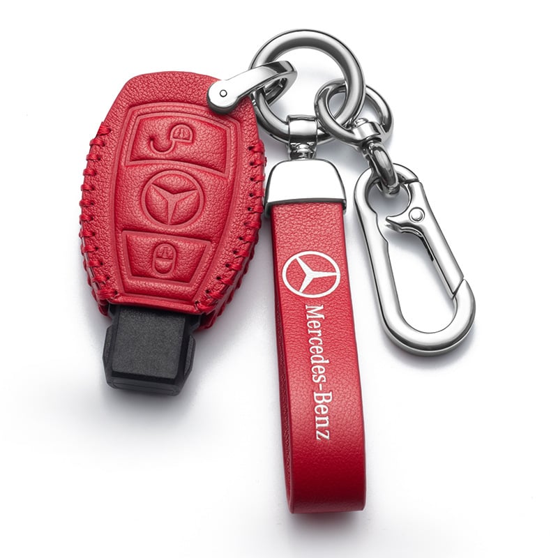 Κάλυμμα κλειδιού Mercedes-Benz, δέρμα αγελάδας, επιχειρηματικό στυλ, προσαρμόσιμο