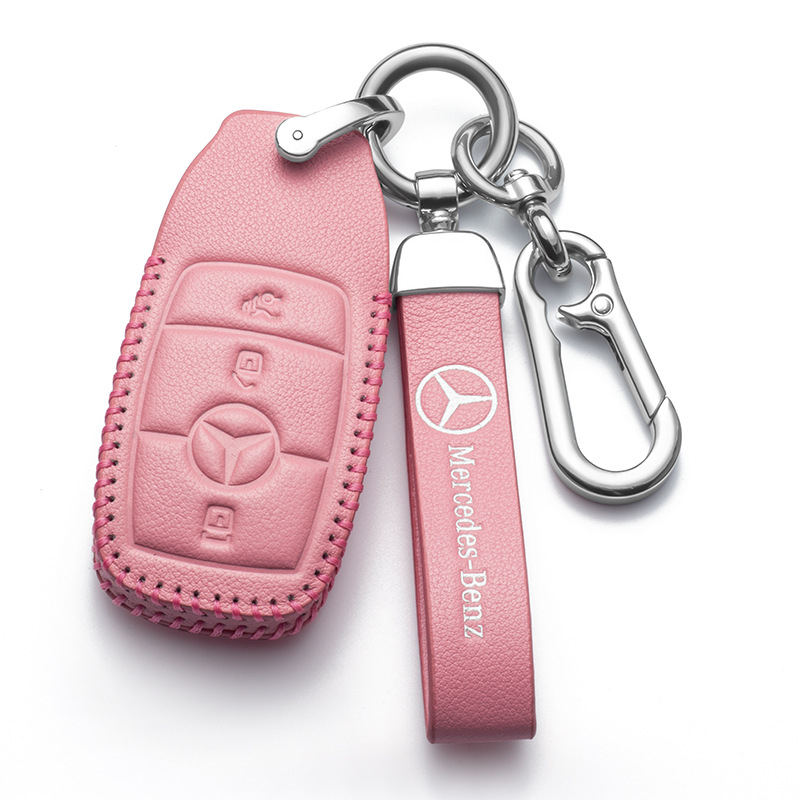 Κάλυμμα κλειδιού Mercedes-Benz, δέρμα αγελάδας, επιχειρηματικό στυλ, προσαρμόσιμο
