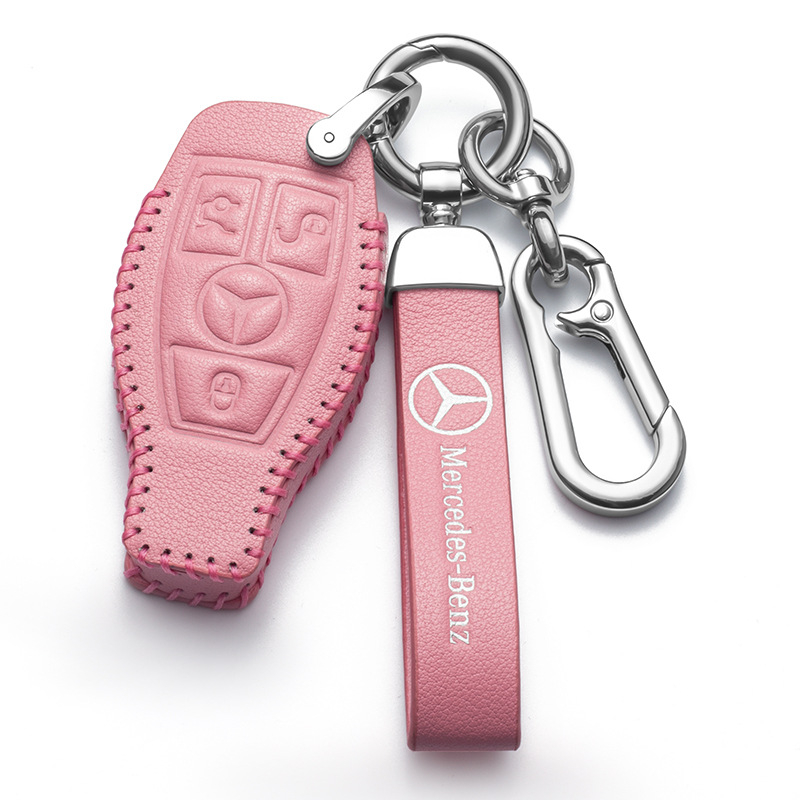 Κάλυμμα κλειδιού Mercedes-Benz, δέρμα αγελάδας, επιχειρηματικό στυλ, προσαρμόσιμο
