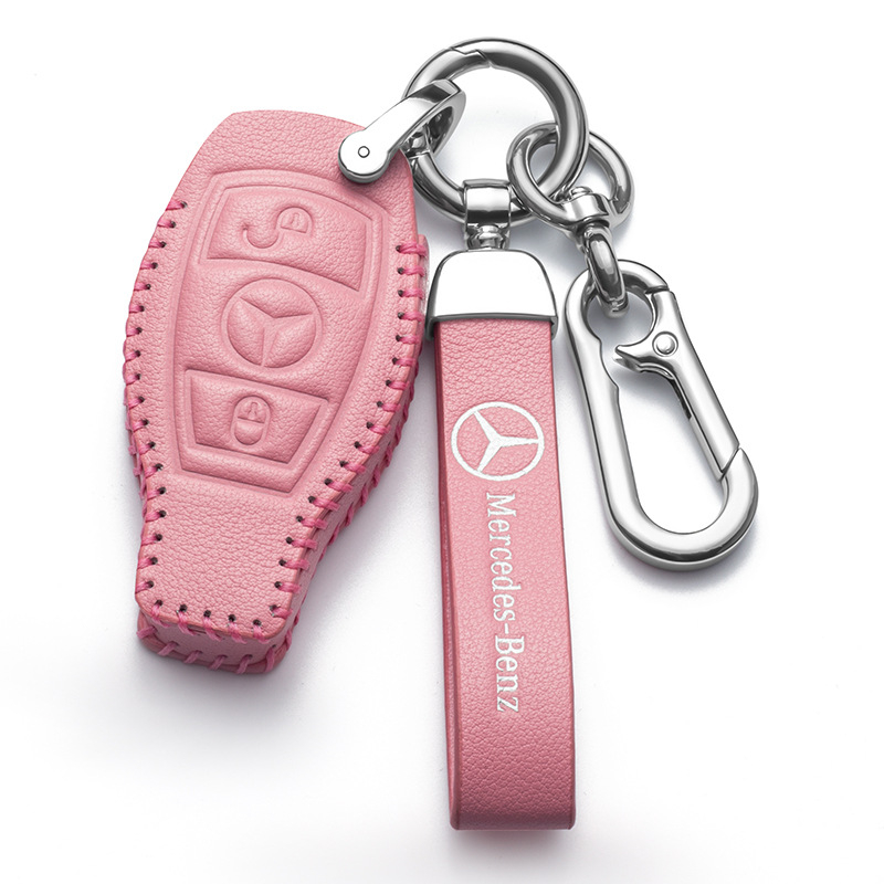 Κάλυμμα κλειδιού Mercedes-Benz, δέρμα αγελάδας, επιχειρηματικό στυλ, προσαρμόσιμο