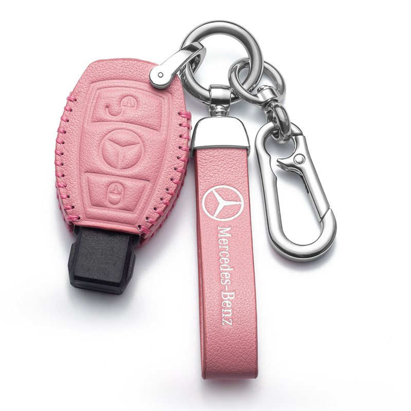 Κάλυμμα κλειδιού Mercedes-Benz, δέρμα αγελάδας, επιχειρηματικό στυλ, προσαρμόσιμο