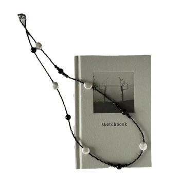 Colier din onix, stil chinezesc, lucrat manual de Yifei, Toamnă 2024.