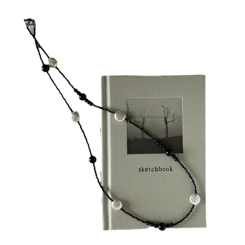 Onix nyaklánc kínai stílusban, Yifei által kézzel készített, 2024 ősz.