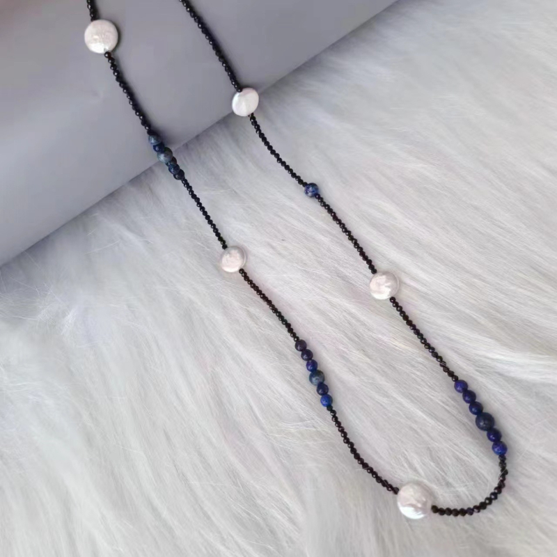 Colier din onix, stil chinezesc, lucrat manual de Yifei, Toamnă 2024.