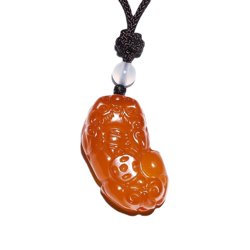 Агатова висулка с животинска форма за ключодържател, скулптурен дизайн, естествен материал, персонализируема