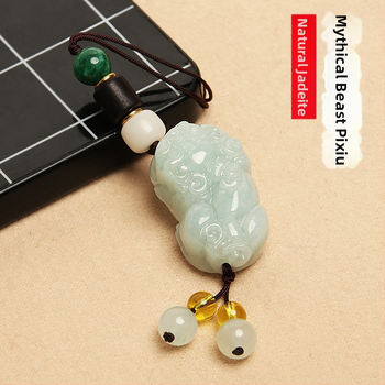 Висулка за телефон с нефрит Pixiu – унисекс, китайски стил, ключодържател с въже, подарък за сватба или рожден ден