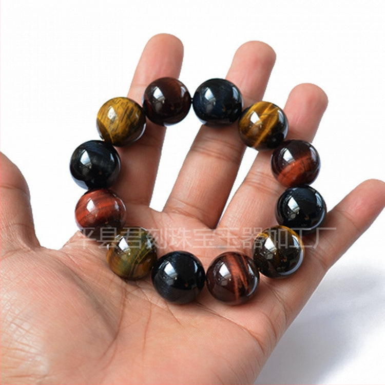 Гривна от тигрово око, кръгла форма, полирана повърхност, естествен материал, възможност за персонализация, марка Zhuoyuke