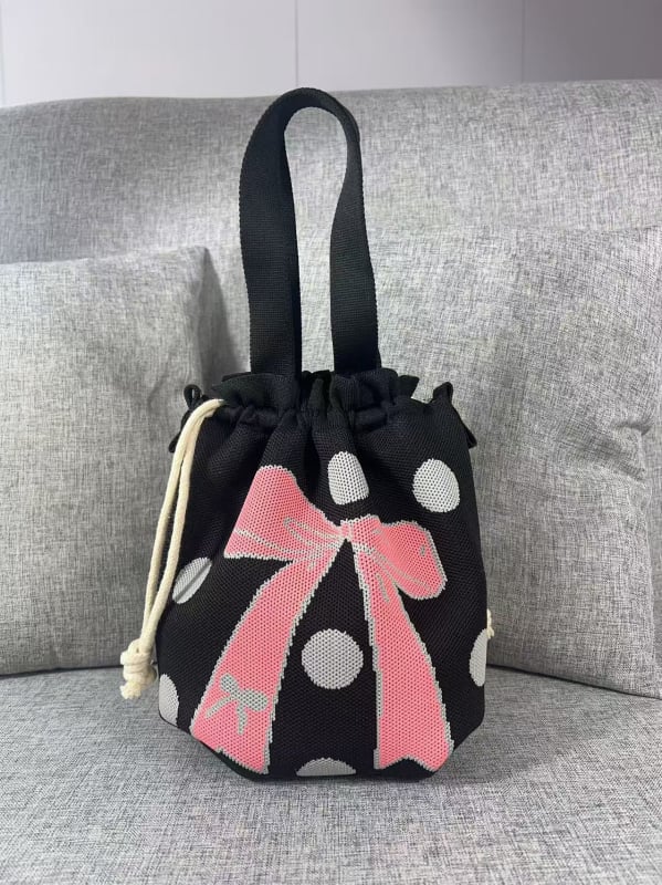 Τσαντάκι για μεσημεριανό γεύμα με κλείσιμο κορδονιού, οβάλ σχήμα, πολυεστέρας, εσωτερικές τσέπες για κινητό και ταυτότητα, χωρίς επένδυση, εξωτερική ανοιχτή τσέπη, καθημερινή χρήση