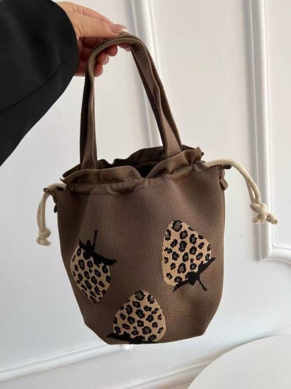 Τσαντάκι για μεσημεριανό γεύμα με κλείσιμο κορδονιού, οβάλ σχήμα, πολυεστέρας, εσωτερικές τσέπες για κινητό και ταυτότητα, χωρίς επένδυση, εξωτερική ανοιχτή τσέπη, καθημερινή χρήση