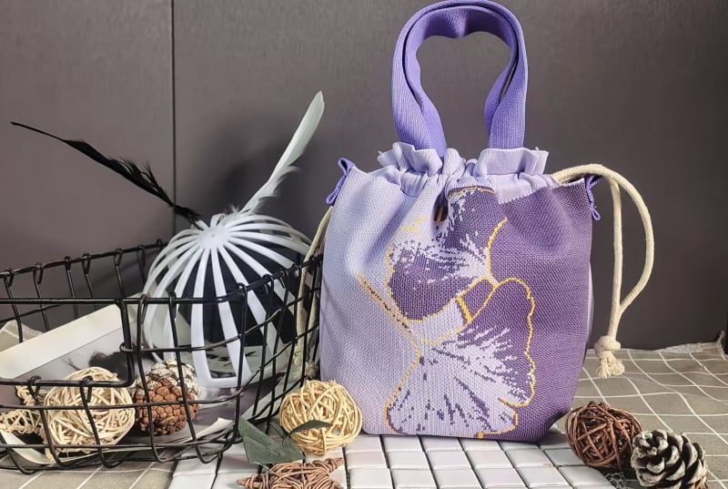 Τσαντάκι για μεσημεριανό γεύμα με κλείσιμο κορδονιού, οβάλ σχήμα, πολυεστέρας, εσωτερικές τσέπες για κινητό και ταυτότητα, χωρίς επένδυση, εξωτερική ανοιχτή τσέπη, καθημερινή χρήση