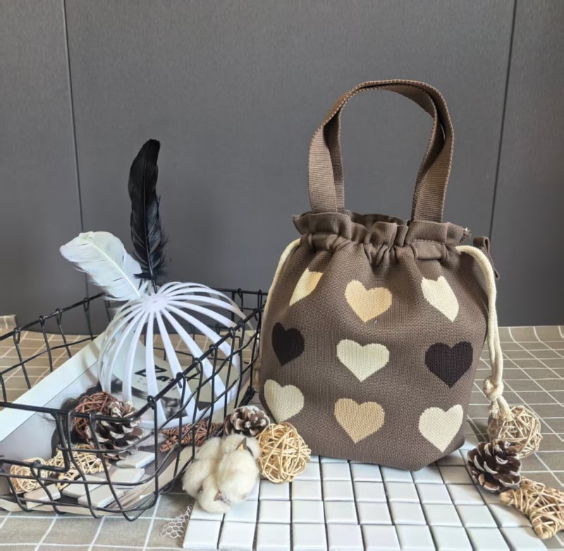 Τσαντάκι για μεσημεριανό γεύμα με κλείσιμο κορδονιού, οβάλ σχήμα, πολυεστέρας, εσωτερικές τσέπες για κινητό και ταυτότητα, χωρίς επένδυση, εξωτερική ανοιχτή τσέπη, καθημερινή χρήση