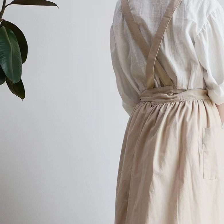 Αμάνικη ποδιά για εστιατόρια και καφετέριες — βαμβακερή, ανθεκτική στις λεκέδες, μοντέρνομινιμαλιστικό στυλ