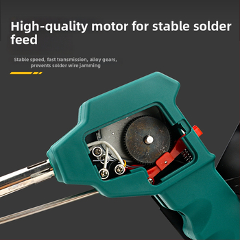 Kāju pedāļa lodēšanas stacija ar pastāvīgu/regulējamu temperatūru un automātisku tinuma padevi, nerūsējošs tērauds, 24V, 80–120W