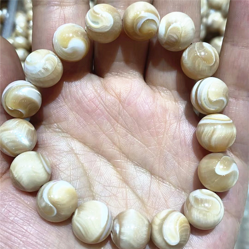 Гривна с ефект котешко око и модел Тай Чи, форма на съзвездие (Материал: Черупка; Технология: Ръчна изработка; Бранд: Jibin; Стил: Унисекс, Модерен ежедневен стил; Форма: Съзвездие)