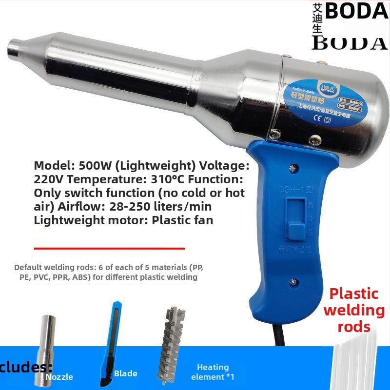 Pistol de sudură pentru plastic cu aer cald, unelte electrice cu aer cald pentru repararea barei de protecție, pistol de topire