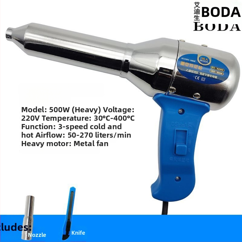 Pistol de sudură pentru plastic cu aer cald, unelte electrice cu aer cald pentru repararea barei de protecție, pistol de topire