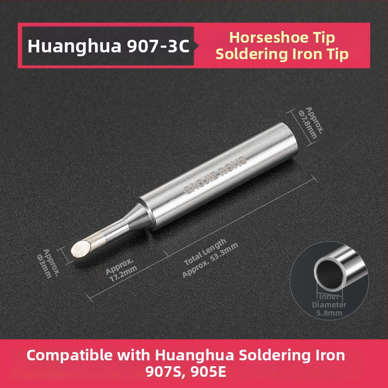 Vrh za lemilo BY905 – Univerzalno unutarnje grijanje, 60W, bakar, vrh u obliku potkove 905S