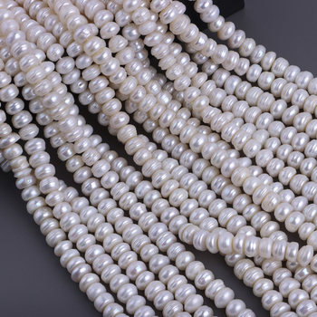 Пресноводни перли — плоски мъниста, стил естествен камък, за DIY полупродукти бижута