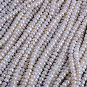 Пресноводни перли — плоски мъниста, стил естествен камък, за DIY полупродукти бижута