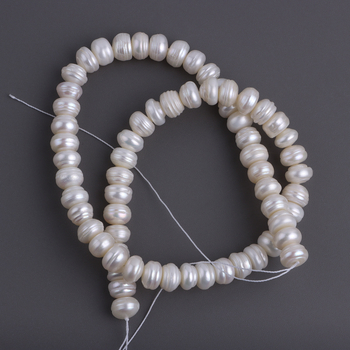 Пресноводни перли — плоски мъниста, стил естествен камък, за DIY полупродукти бижута