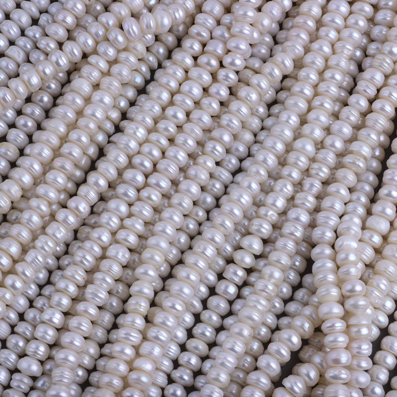 Пресноводни перли — плоски мъниста, стил естествен камък, за DIY полупродукти бижута
