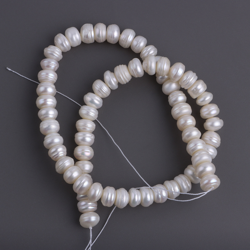 Пресноводни перли — плоски мъниста, стил естествен камък, за DIY полупродукти бижута