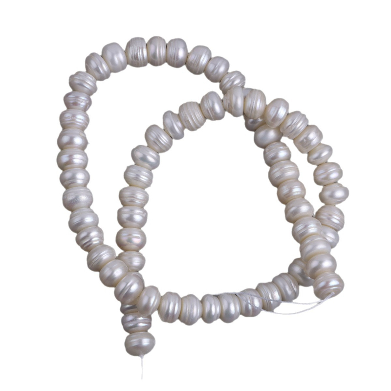 Пресноводни перли — плоски мъниста, стил естествен камък, за DIY полупродукти бижута