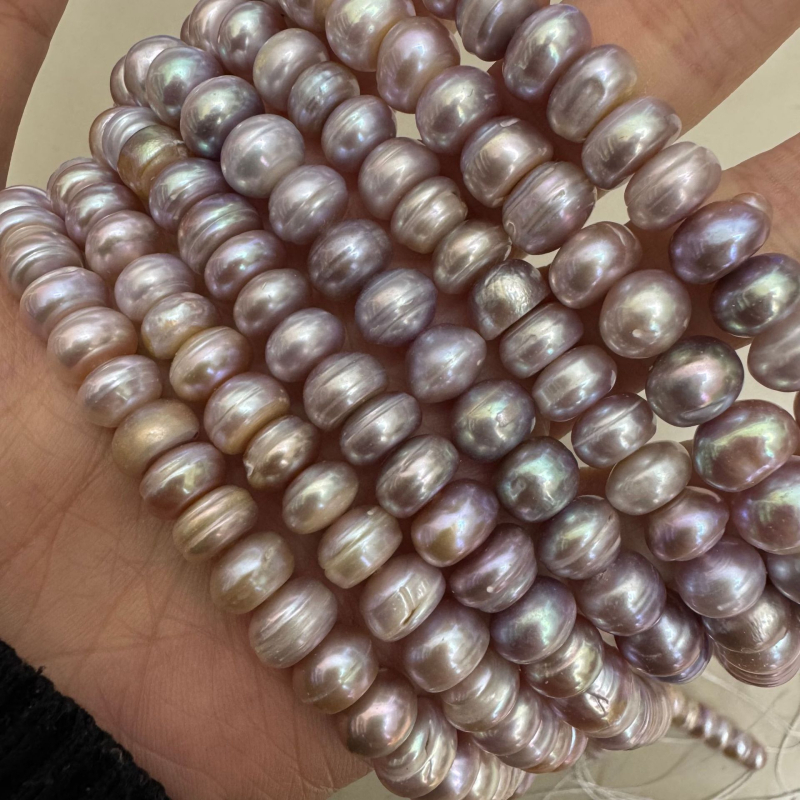 Пресноводни перли — плоски мъниста, стил естествен камък, за DIY полупродукти бижута