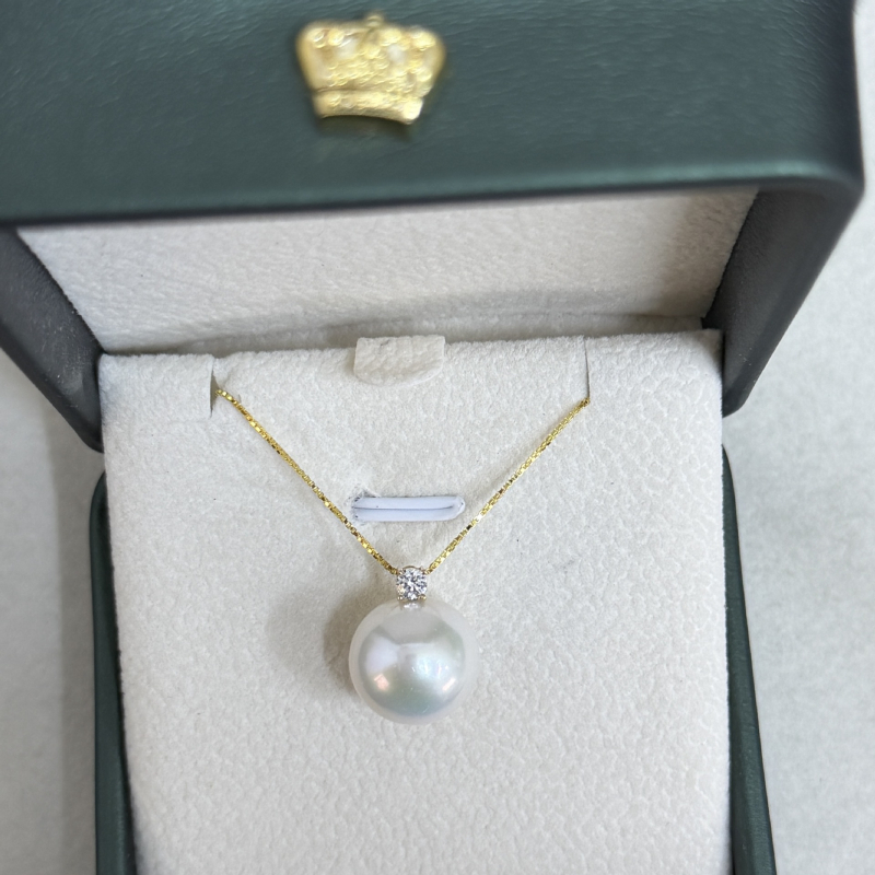 Μενταγιόν από ασήμι 925 με μαργαριάρια γλυκού νερού, κύκλικό σχήμα, υφαντή τεχνική, vintage στυλ