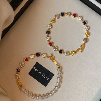 Браслет от медно-сплав, ръчно изработен, унисекс, геометрична форма, пролет 2025