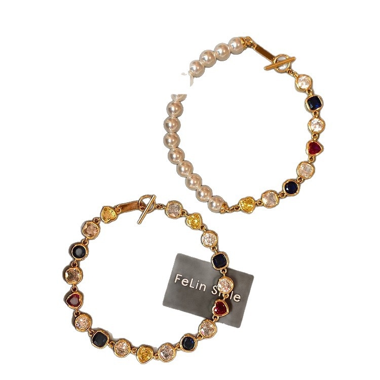 Браслет от медно-сплав, ръчно изработен, унисекс, геометрична форма, пролет 2025