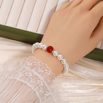 Гривна от агатови мъниста за жени, лек лукс, ръчно бижу за пътуване