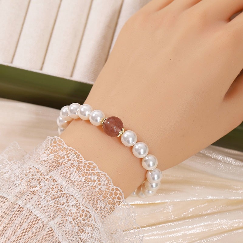 Гривна от агатови мъниста за жени, лек лукс, ръчно бижу за пътуване