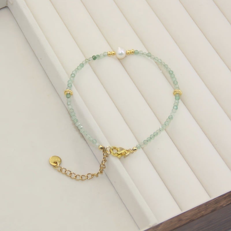 Геометрична гривна от аметист - естествен камък, за жени, оригинален дизайн