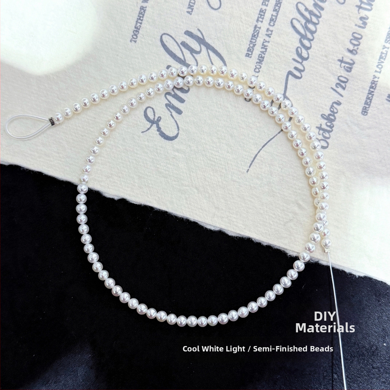 Колие от пресноводни перли с идеално кръгли перли, 925-сребърни детайли, ръчно ковано, стил вдъхновен от природата