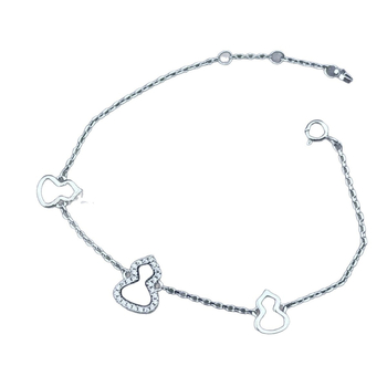 Гривна с форма на тиква от позлатена медна основа, ахат и малахит, 18K розово злато покритие, за жени