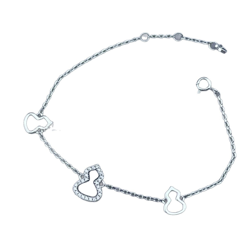 Гривна с форма на тиква от позлатена медна основа, ахат и малахит, 18K розово злато покритие, за жени