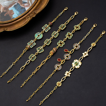 Гривна Dopamine Oil Drop, медна, ромбовидна форма, електролитна обработка, женски стил сладък и прохладен, зима 2025