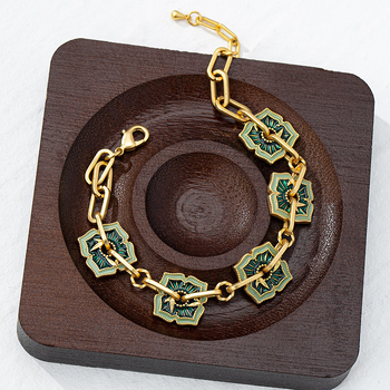 Гривна Dopamine Oil Drop, медна, ромбовидна форма, електролитна обработка, женски стил сладък и прохладен, зима 2025