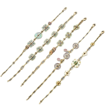 Гривна Dopamine Oil Drop, медна, ромбовидна форма, електролитна обработка, женски стил сладък и прохладен, зима 2025