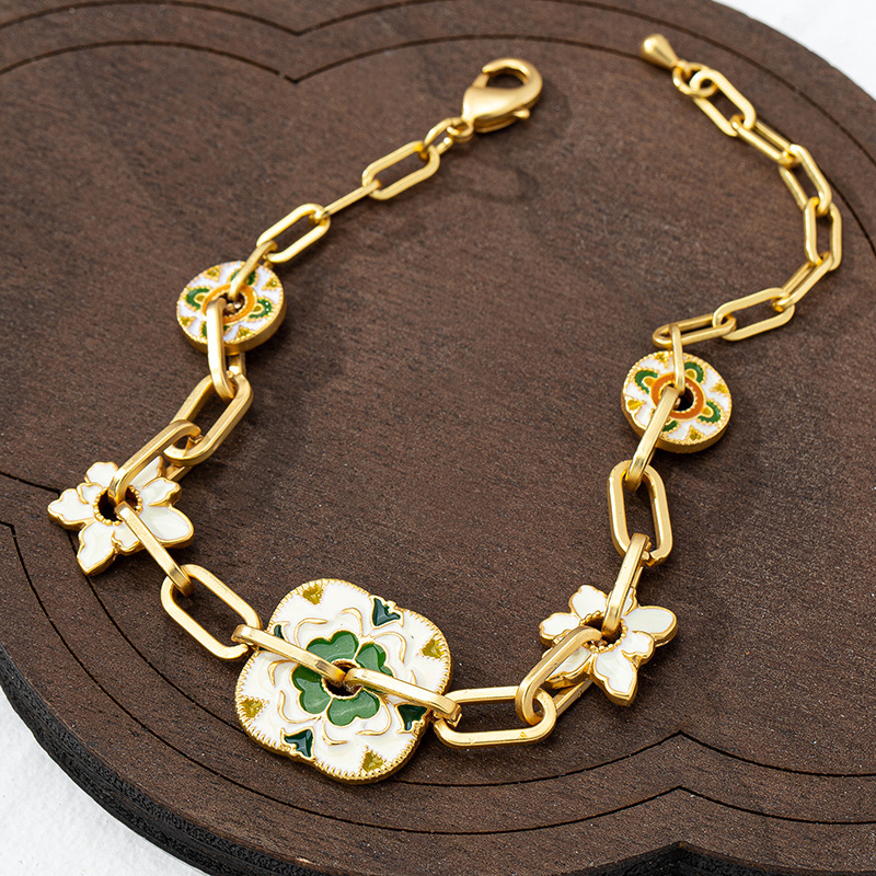 Гривна Dopamine Oil Drop, медна, ромбовидна форма, електролитна обработка, женски стил сладък и прохладен, зима 2025