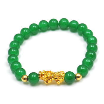 Гривна със стъклени мъниста, полирана, унисекс, китайски стил, мотив животински/зодия