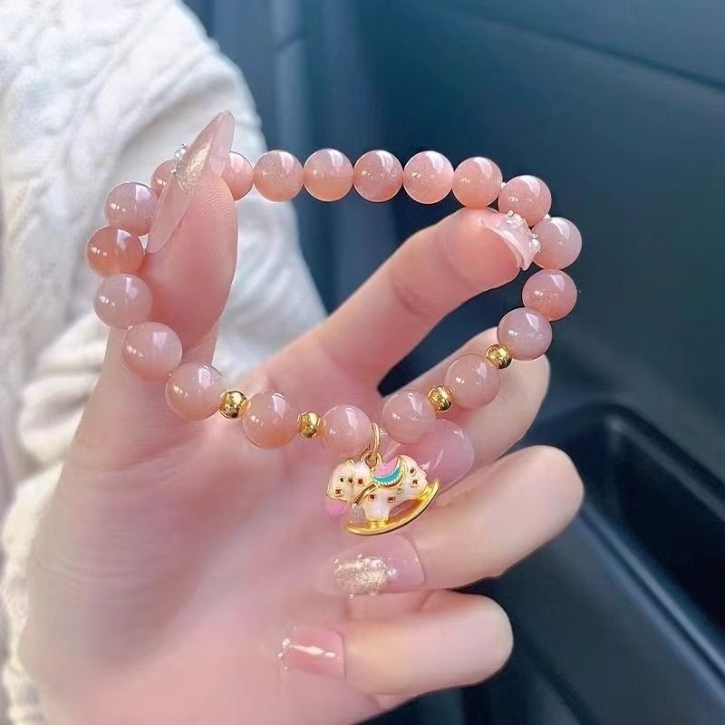 Браслет Hibiscus камък с цвете, унисекс, геометричен дизайн, ръчно изработени мъниста, смесени материали, литературно ретро стил